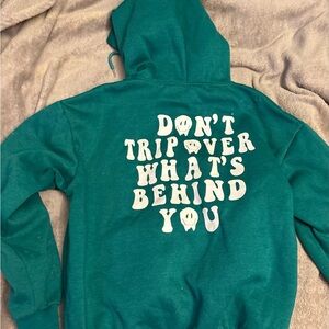 Amazon Teal Hoodie with White Text